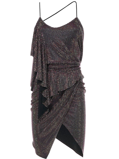 Shop Alexandre Vauthier Asymmetric Draped Mini Dress In Multi