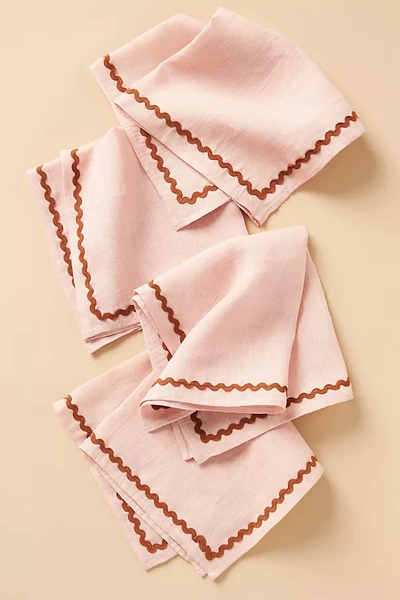 Shop Chan Luu Linen Napkins, Set Of 4 By  In Pink Size Napkin