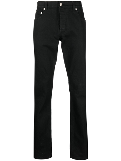 Shop Alexander Mcqueen Denim Trousers In Black