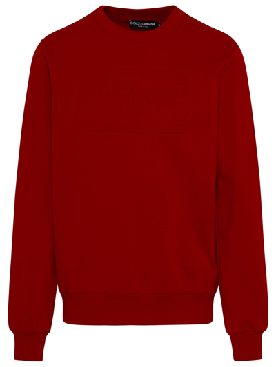 Shop Dolce & Gabbana Cotton Sweatshirt In Red
