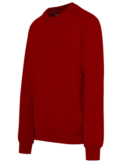 Shop Dolce & Gabbana Cotton Sweatshirt In Red
