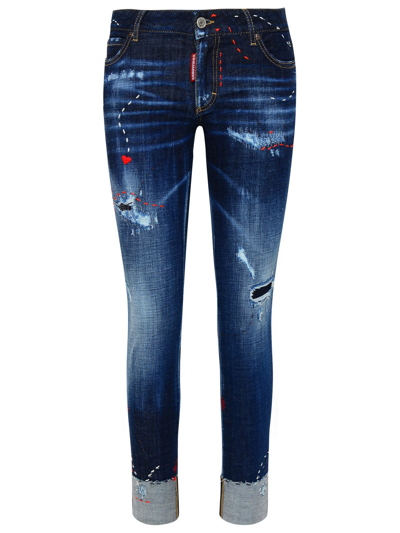 Shop Dsquared2 Cotton Skinny Jeans In Blue