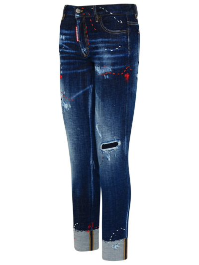 Shop Dsquared2 Cotton Skinny Jeans In Blue
