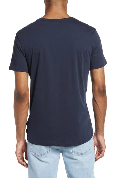 7 For All Mankind Feather Weight Crewneck T-shirt In Navy