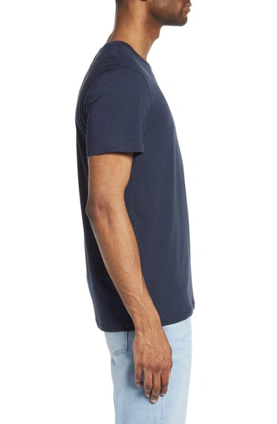 7 For All Mankind Feather Weight Crewneck T-shirt In Navy