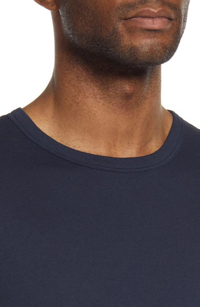 7 For All Mankind Feather Weight Crewneck T-shirt In Navy