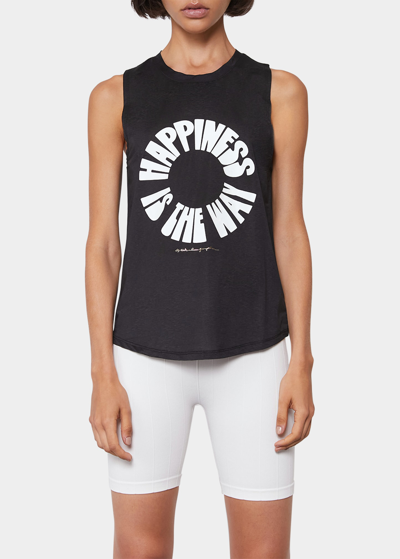 Shop Spiritual Gangster Happiness Is The Way Active Muscle Tank In Black