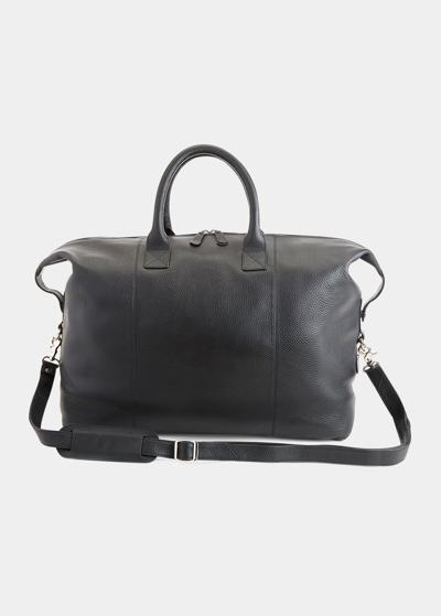 Shop Royce New York Personalized Medium Executive Leather Duffel Bag In Black