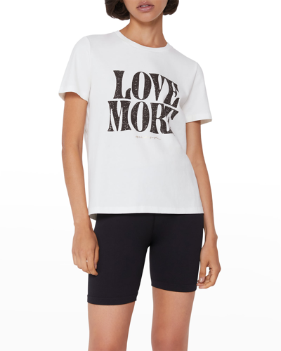 Shop Spiritual Gangster Love More Short-sleeve Graphic Tee In Stone