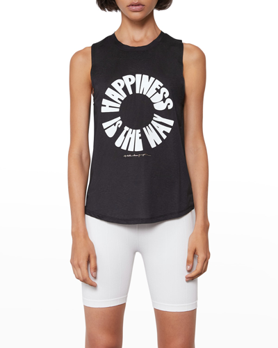 Shop Spiritual Gangster Happiness Is The Way Active Muscle Tank In Black