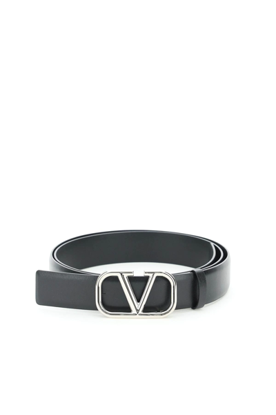 Shop Valentino Vlogo Belt In Black
