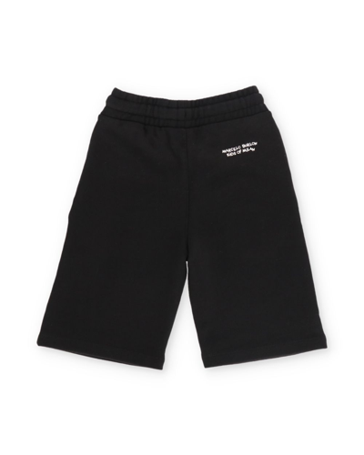 Shop Marcelo Burlon County Of Milan Marcelo Burlon Boys Black Cotton Shorts