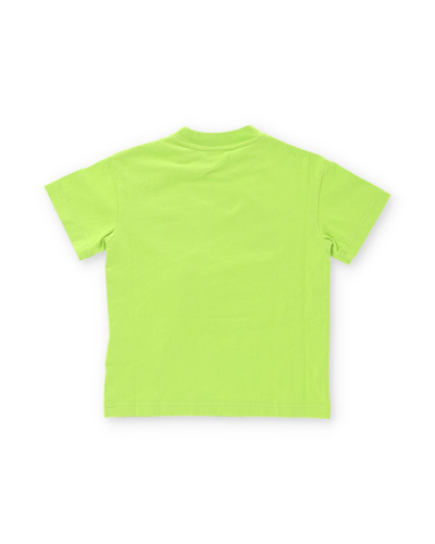 Shop Palm Angels Boys Green Cotton T-shirt