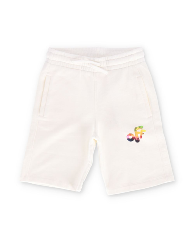 Shop Off-white Boys White Cotton Shorts