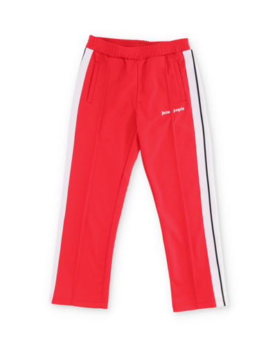 Palm Angels Logo-print Cotton Track Pants In Red