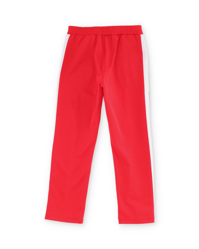 Palm Angels Logo-print Cotton Track Pants In Red