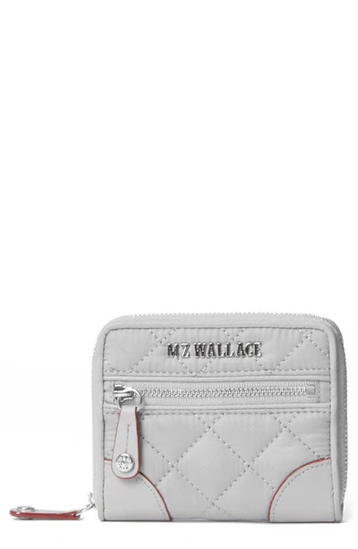 Shop Mz Wallace Mini Crosby Wallet In Fog
