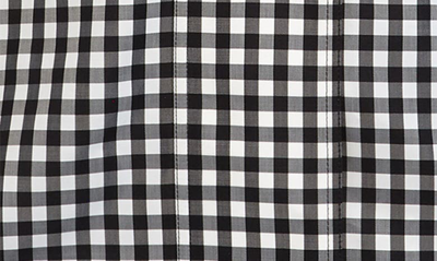 Shop Burberry Neston Flare Cuff Water Resistant Gingham Check Raincoat In Black/ White Pattern