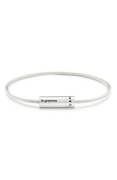 Shop Le Gramme 7g Polished Sterling Silver Cable Bracelet
