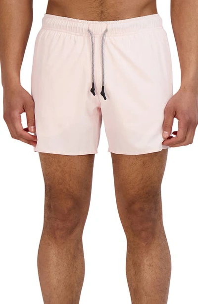 Shop Goodlife Stretchtex Volley Swim Shorts In Barely Pink