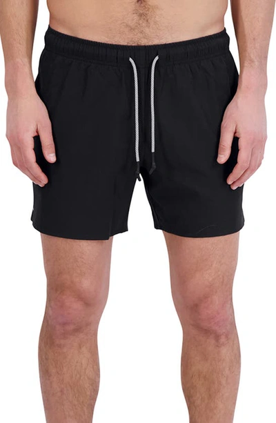 Shop Goodlife Stretchtex Volley Swim Shorts In Black