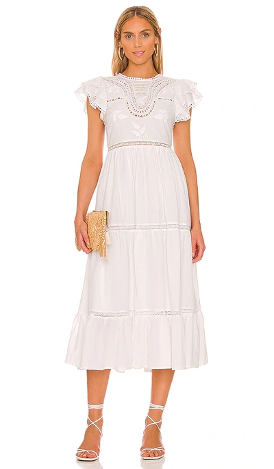 Shop Tularosa Claudette Midi Dress In White