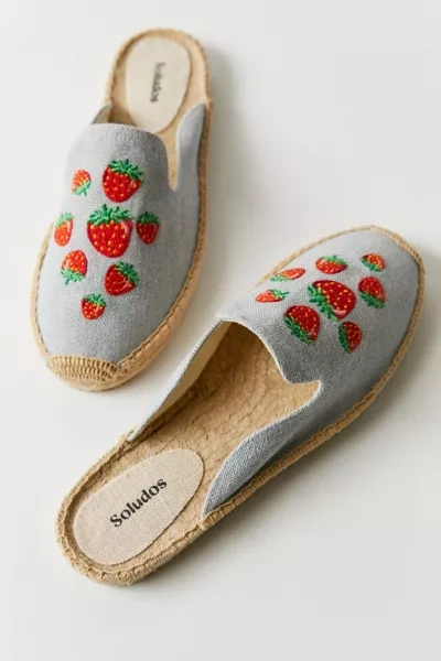 Shop Soludos Strawberry Slip-on Espadrille Shoe In Multi
