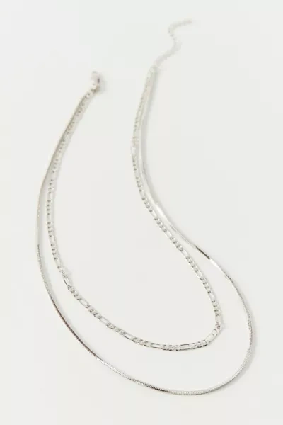 Shop Luv Aj Cecilia Chain Layer Necklace In Silver