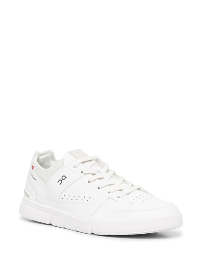 Shop On Running The Roger Clubhouse Lace-up Sneakers In White