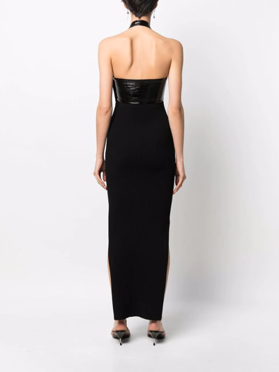 Courrèges Cut-out Midi Dress In Black
