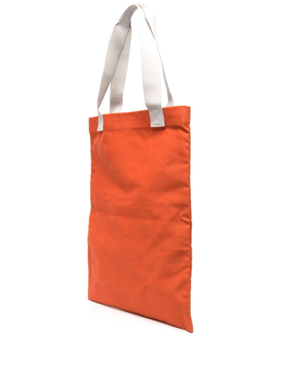 Shop Rick Owens Drkshdw Graphic-print Tote Bag In Orange