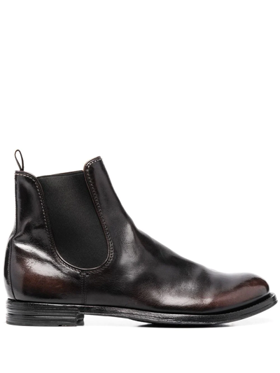 Shop Officine Creative Leather Ankle Boots In Brown