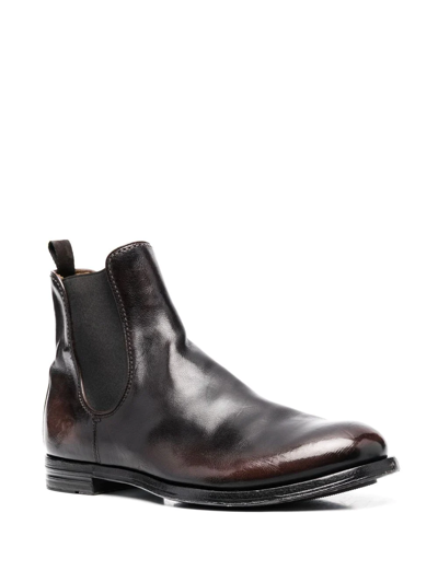 Shop Officine Creative Leather Ankle Boots In Brown