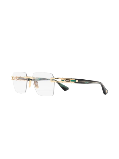 Shop Dita Eyewear Rimless Square-frame Glasses In Schwarz