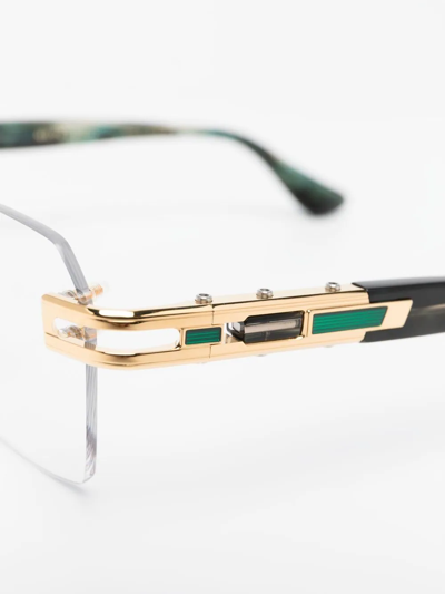 Shop Dita Eyewear Rimless Square-frame Glasses In Schwarz