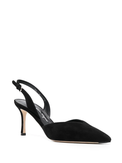 Ferragamo Slingback In Schwarz