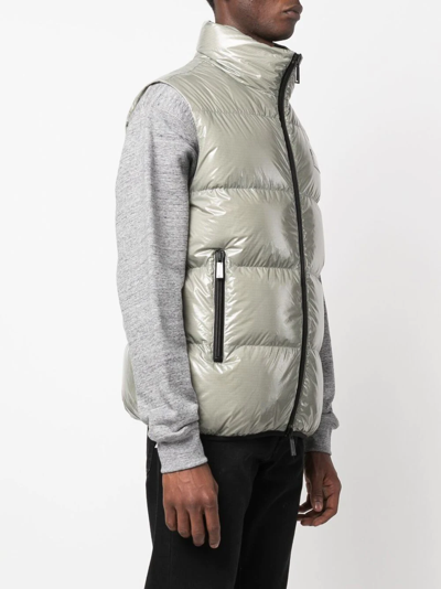 Shop Dsquared2 Padded Zip-up Gilet In Grün