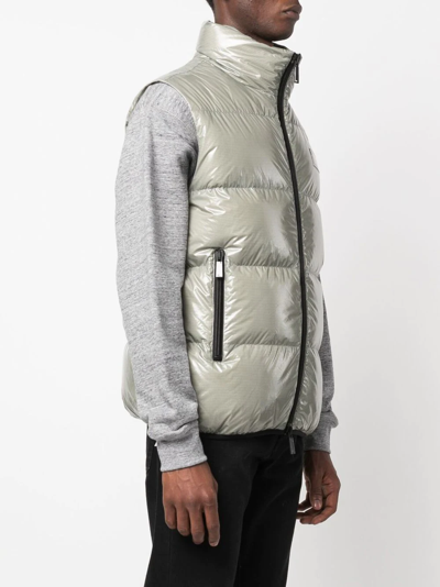 Dsquared2 Down Vest With Logo Patch In Grün