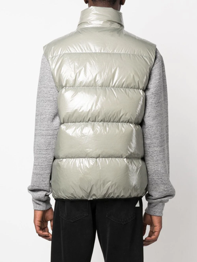 Shop Dsquared2 Padded Zip-up Gilet In Grün