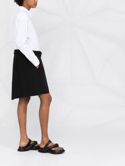 Shop Mm6 Maison Margiela Long-sleeve Shirt Dress In Weiss