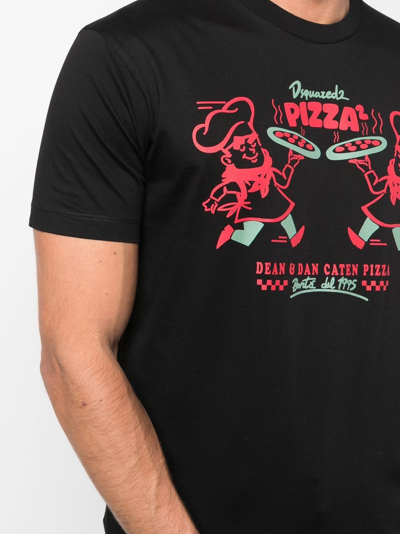 Dsquared2 Graphic-print Short-sleeved T-shirt In Schwarz