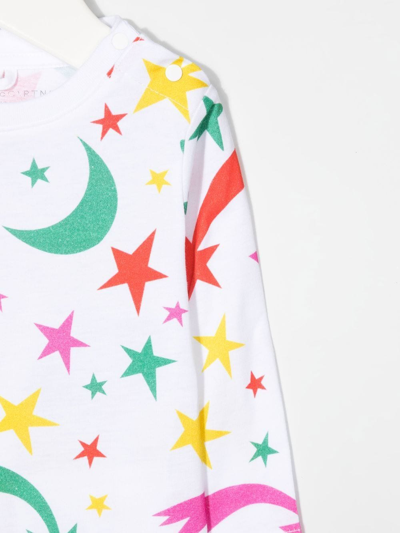 Stella Mccartney Shooting-star Long-sleeve T-shirt In Weiss