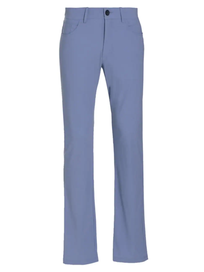 Shop Saks Fifth Avenue Men's Collection Stretch Traveler Pants In Light Blue