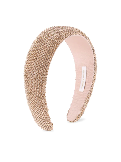 Shop Loeffler Randall Women's Crystal-embellished Oversized Headband In Light Peach