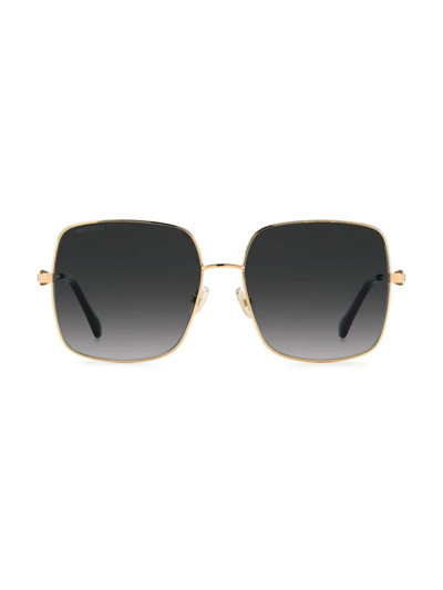 Shop Jimmy Choo Women's Lili 58mm Square Sunglasses In Black