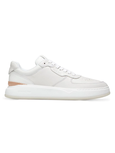 Shop Cole Haan Men's Crossover Leather Sneakers In Optic White