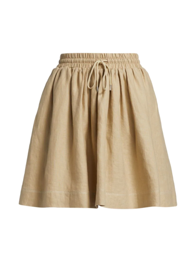 Shop Atm Anthony Thomas Melillo Women's Linen A-line Skirt In Sand Dune