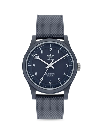 Shop Adidas Originals Men's Project 1 Collection Resin Strap Watch In Navy