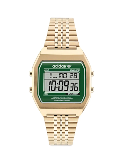 Shop Adidas Originals Men's Digital 2 Collection Stainless Steel Bracelet Watch In Gold