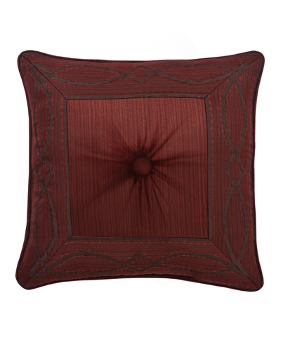 Shop Five Queens Court Chianti Decorative Pillow, 18" X 18" In Red